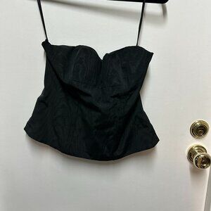 Alexander McQueen top strapless tube top corset style size 48 black